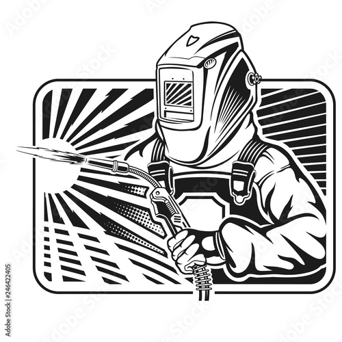 welder logo vector