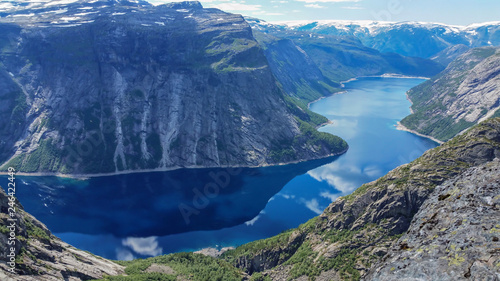 Fototapeta Naklejka Na Ścianę i Meble -  blue lakes in Norway,spectacular tourist area and mystical nature