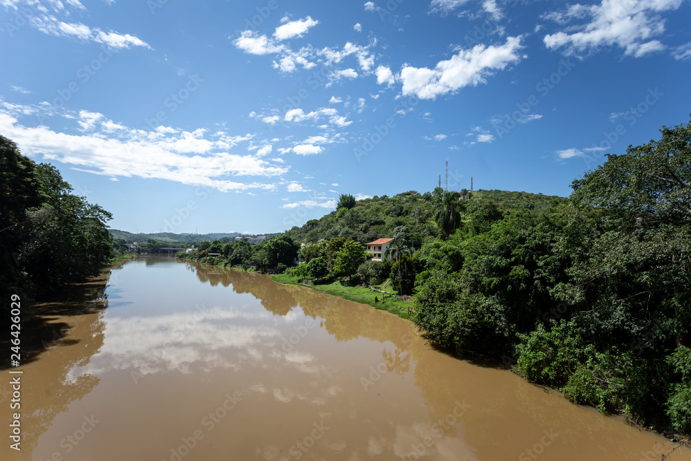 Fototapeta premium landscape with river