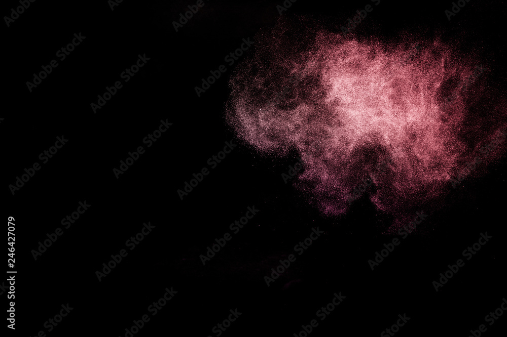 red powder splash for makeup artist or graphic design red powder splash for makeup artist or graphic design