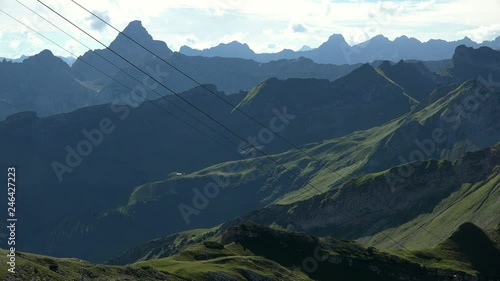 Nebelhorn Cable Car on Nebelhorn Mountain (2224m), Oberstdorf, Allg?u, Swabia, Bavaria, Germany photo