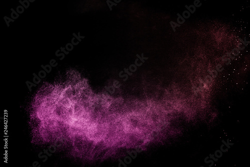red powder splash for makeup artist or graphic design © pariwatpannium