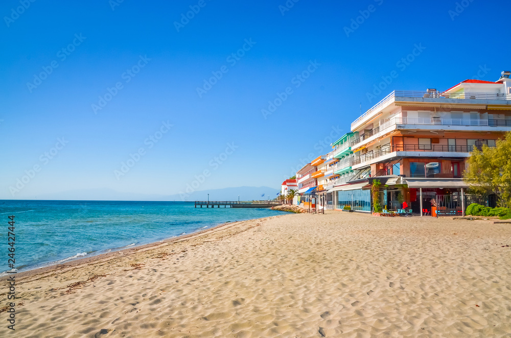 Fototapeta premium Beautiful Paralia Katerini beach, Greece