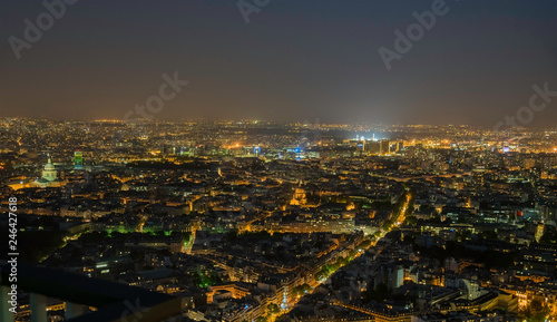 Night view of the famous Eiffel Tower