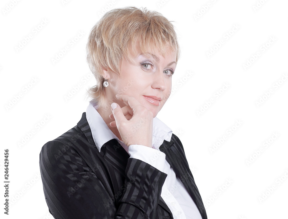 portrait of successful business woman with makeup in the style portrait of successful business woman with makeup in the style