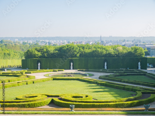 The beautiful garden, fountain of Place of Versailles