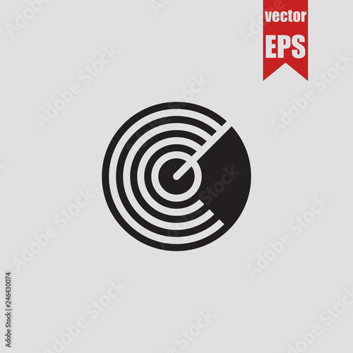 Radar icon.Vector illustration.	