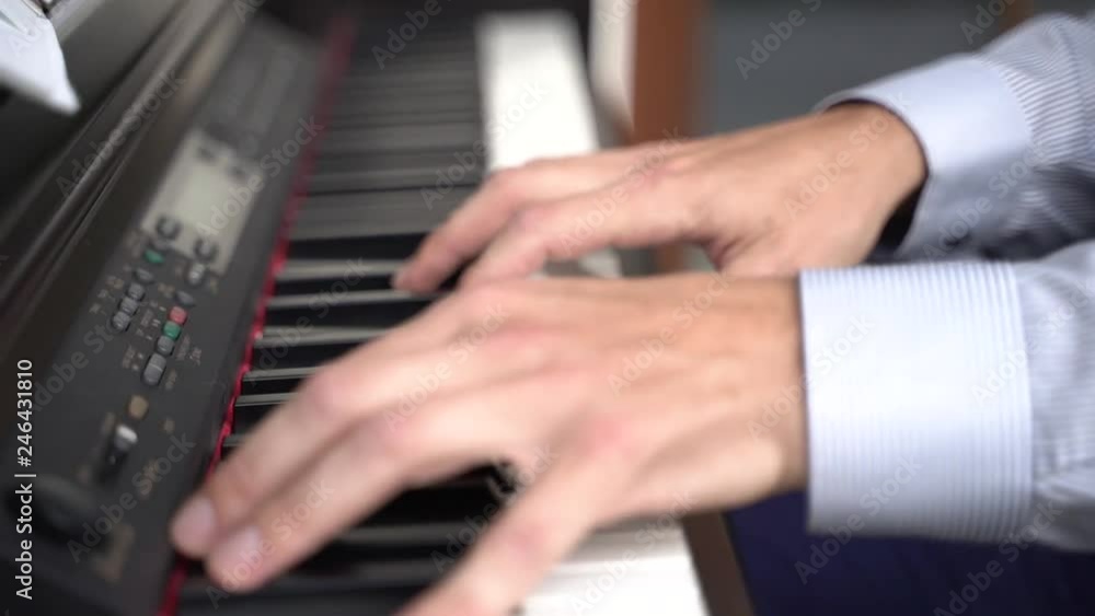 Piano music pianist hands playing. Piano music pianist hands playing.