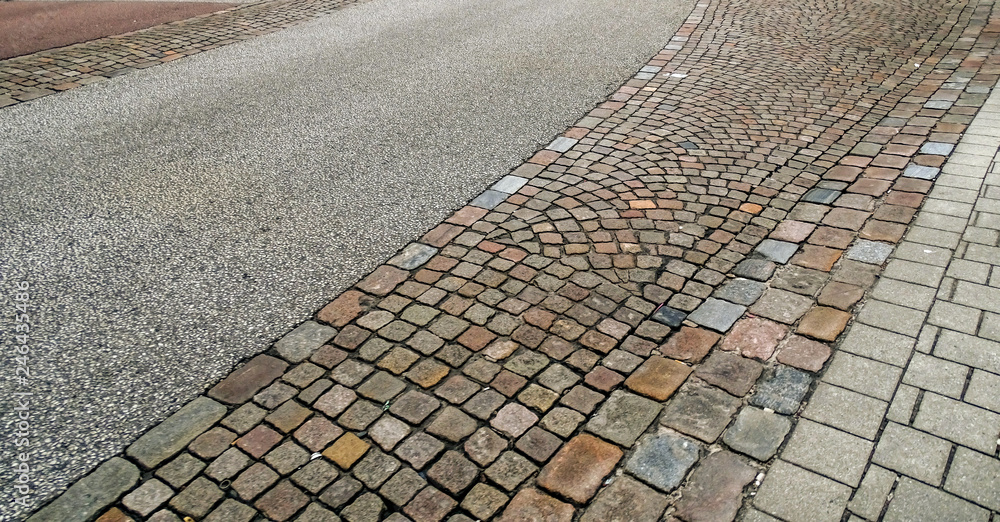 Fototapeta premium street pattern texture on one street in the Malmo city
