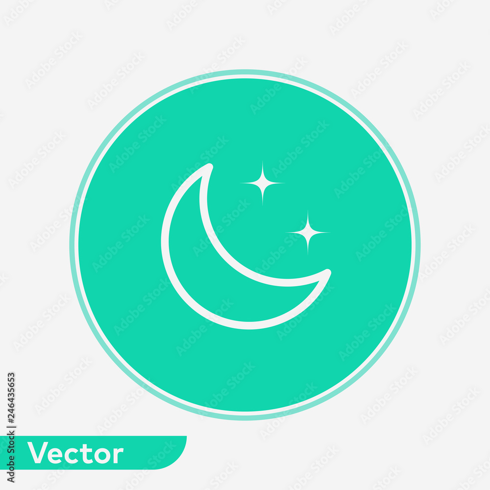 Half moon vector icon sign symbol Half moon vector icon sign symbol