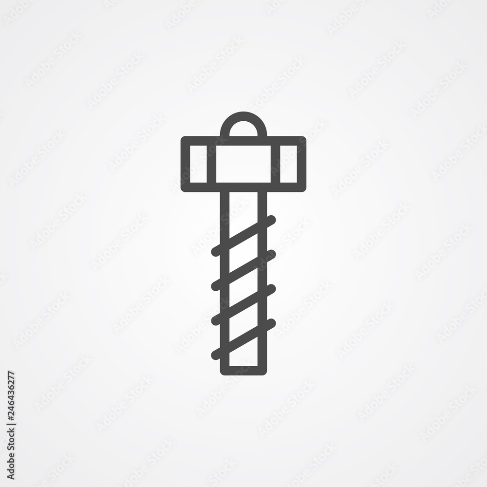 Screw vector icon sign symbol Screw vector icon sign symbol