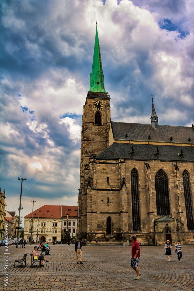 Fototapeta premium Plzen, Bartholomäuskathedrale