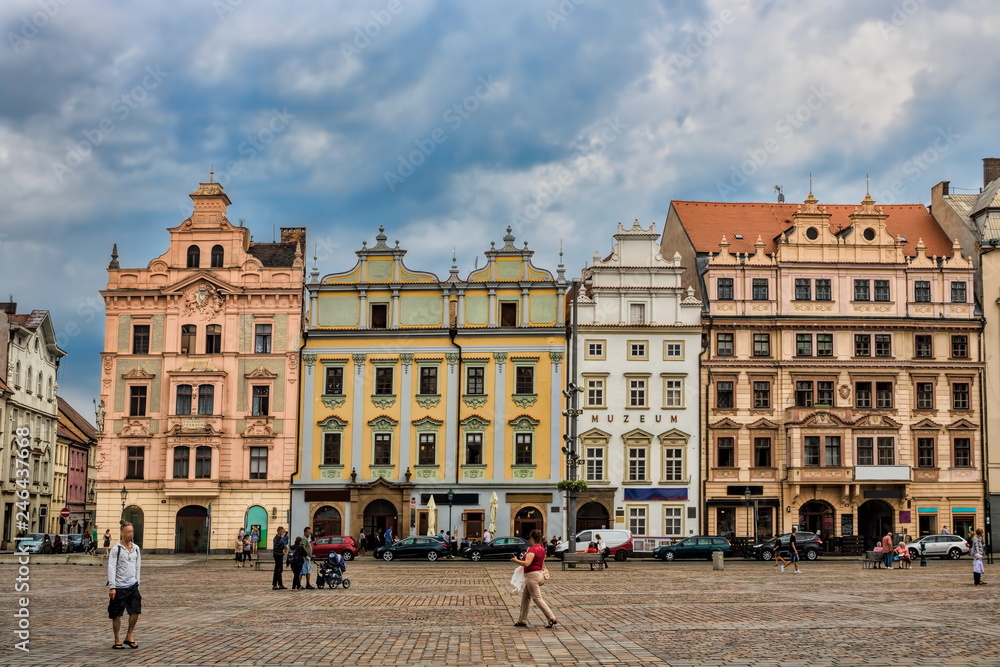 Naklejka premium Plzen, Hauptmarkt