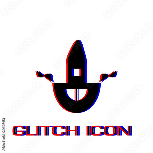 Apron icon flat.