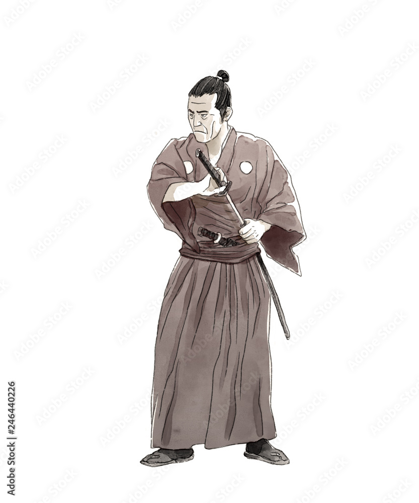 Japanese Samurai Watercolor and Pencil art collection Japanese Samurai Watercolor and Pencil art collection