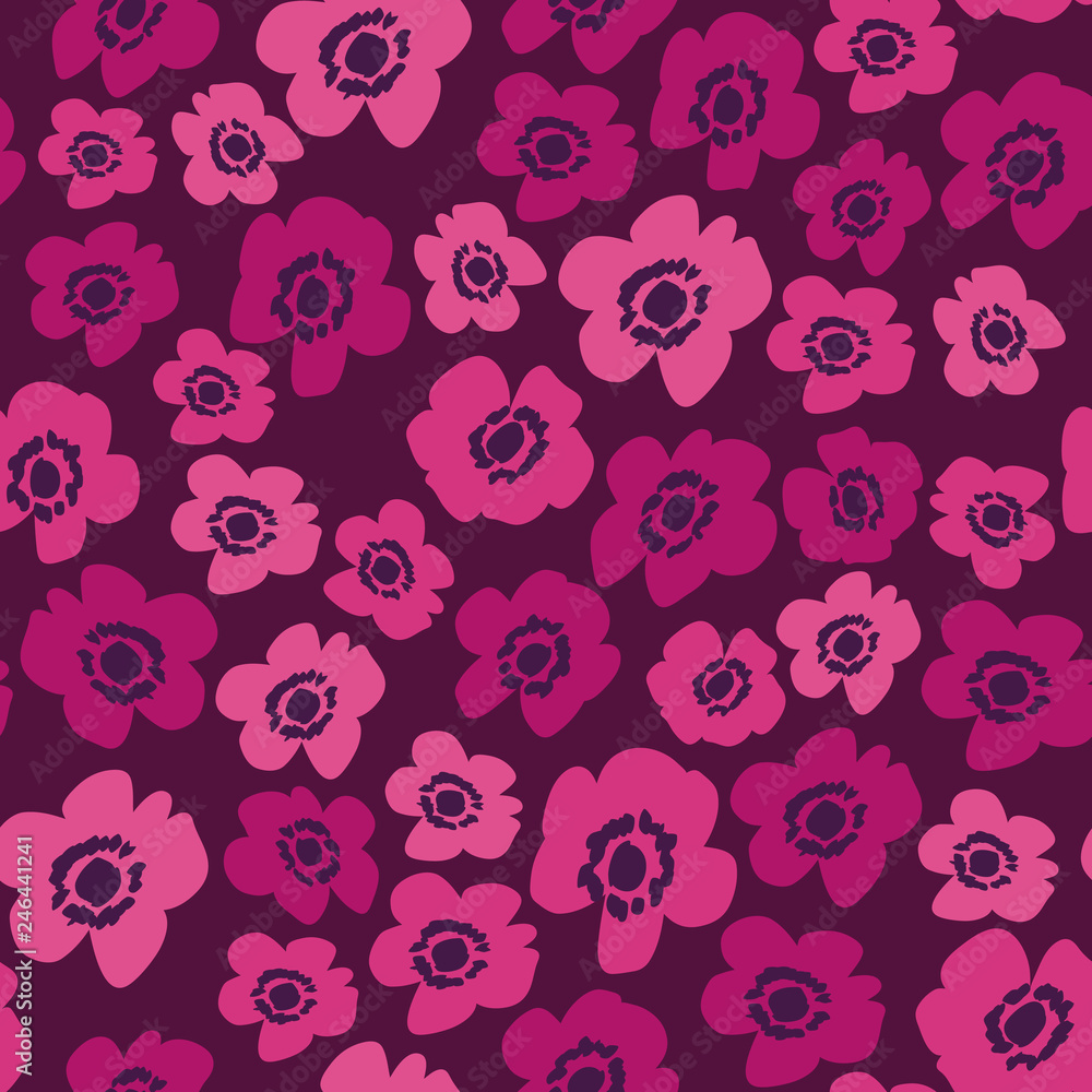 Flower Pattern. Endless Background. Seamless