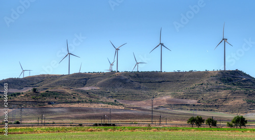 Éoliennes à Torquemada, Castille et León, Espagne photo