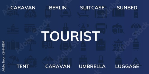  tourist icon set