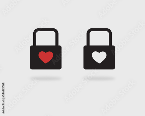 Padlocks with heart shaped keyholes