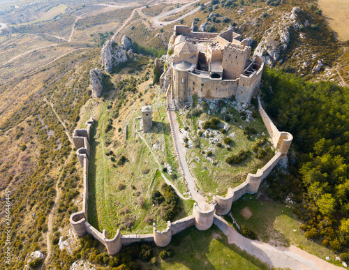 Famous fortress Castillo de Loarre in Navarre. Aragon. Spain photo