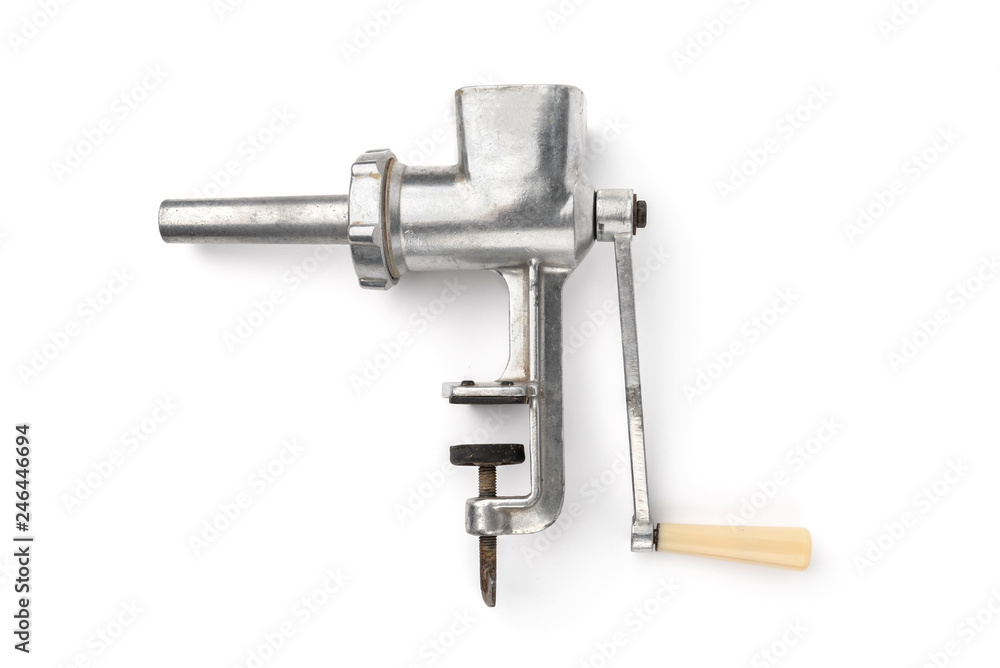 Meat grinder isolated on white background. Meat grinder isolated on white background.