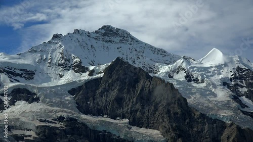 Jungfrau and Silberhorn, Grindelwald, Bernese Alps, Switzerland, Europe photo