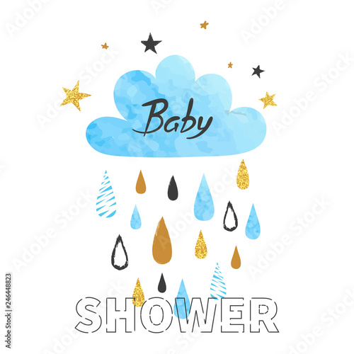 Baby shower vector illustra...