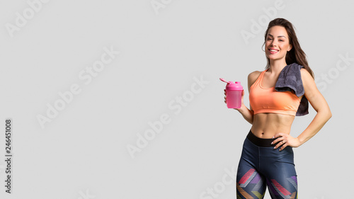 Beautiful fitness girl posing