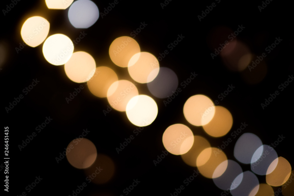 Obraz premium yellow bokeh light blurred background