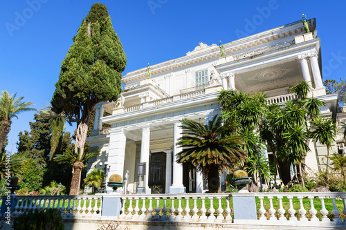 Achilleion palace in Corfu Island, Greece, built by Empress of Austria Elisabeth of Bavaria, also known as Sisi photo