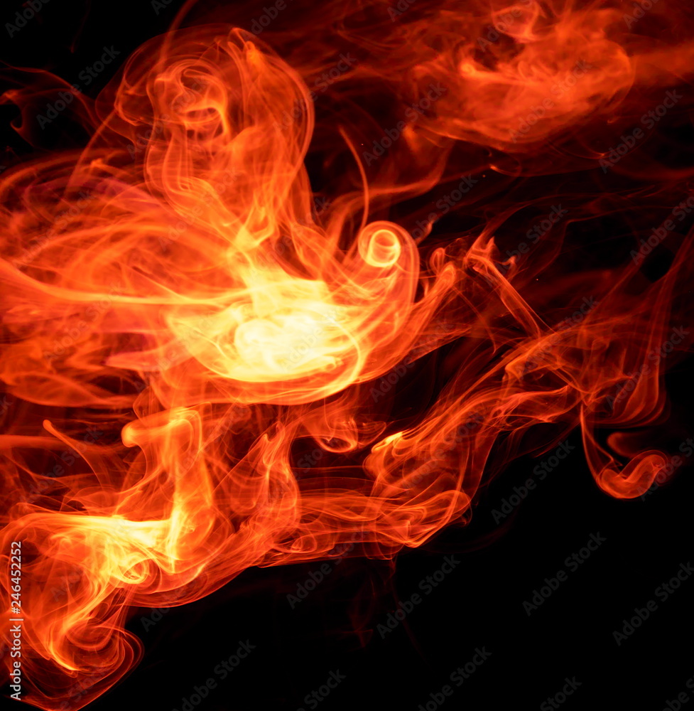 Red smoke on black background Red smoke on black background