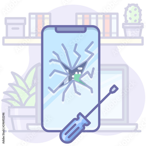 phone broken glass repair