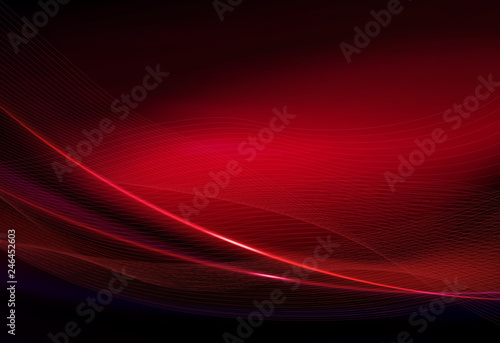 Red dark background with smooth thin lines and a gentle veil.