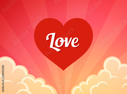 Postcard happy Valentines d...