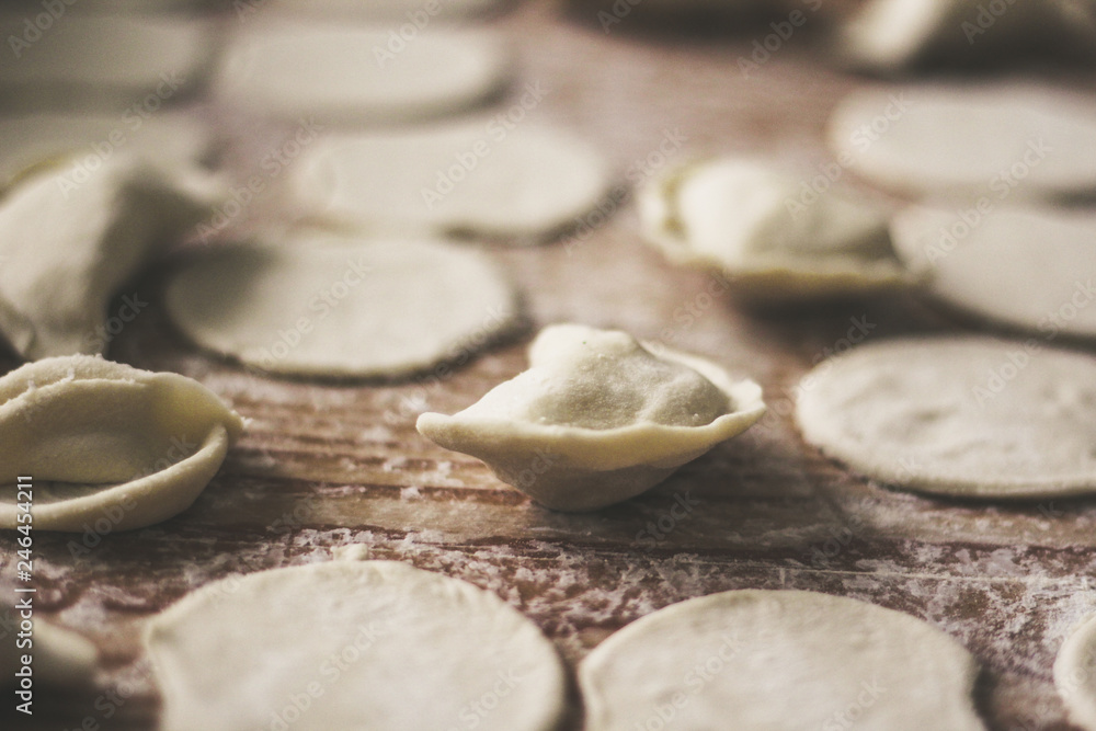 Ukraine. Slavic food. Ukrainian national dish. Dough. Flour. Ukraine. Slavic food. Ukrainian national dish. Dough. Flour.
