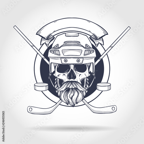 Hockey player skull
