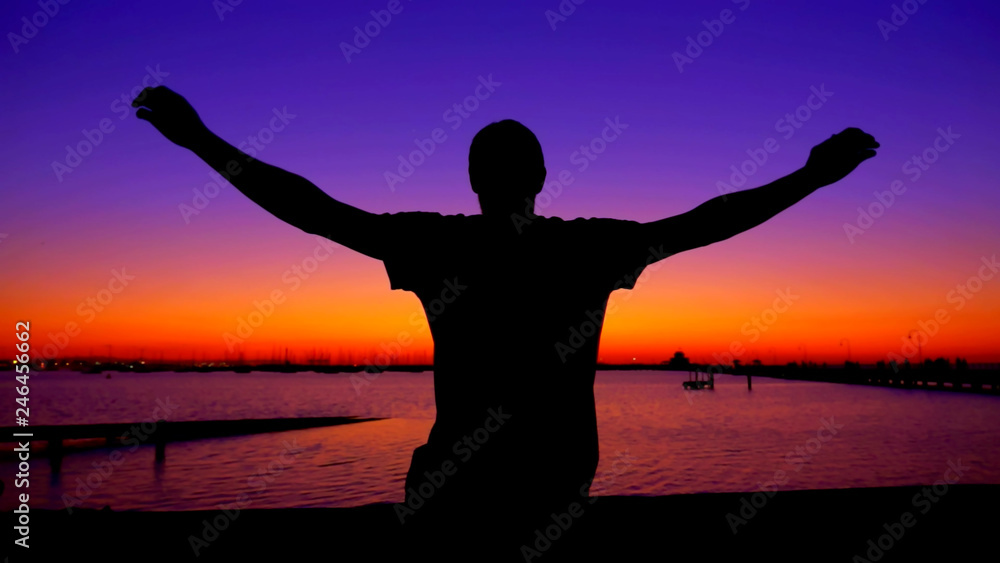 Mindfulness at sunset on the beach Mindfulness at sunset on the beach