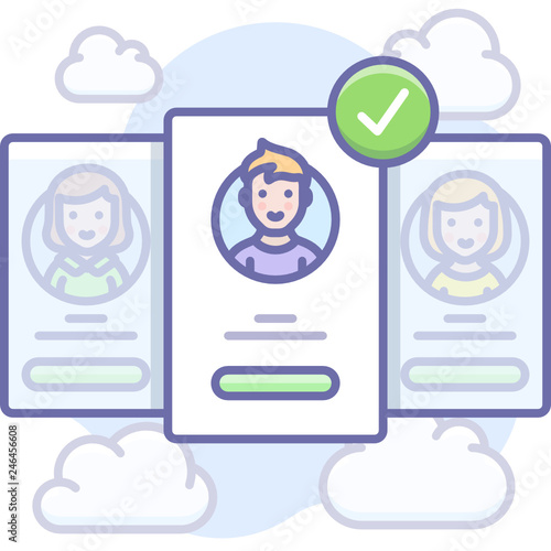 account follow profile select