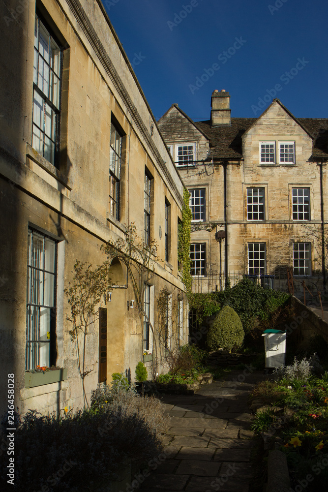 The cosy and calm place in Bradford on Avon. The old houses have nice gardens and yards.