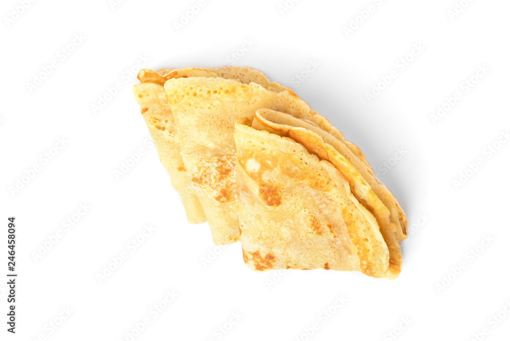 Pancakes isolated on white background. Pancakes isolated on white background.
