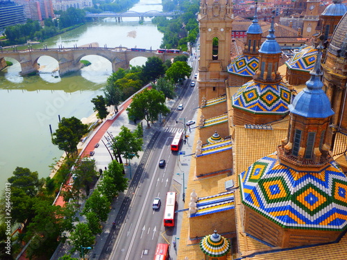 aerial view in the city