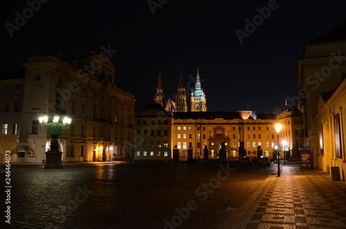 The Presidential Palace and the Hradcany in Prague by night