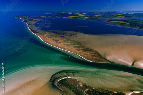 Insel Hiddensee, Mecklenburg-Vorpommern, Deutschland, Luftaufnahme aus dem Flugzeug photo