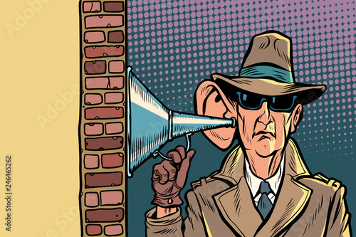 spy or secret agent of the state, wiretapping and surveillance