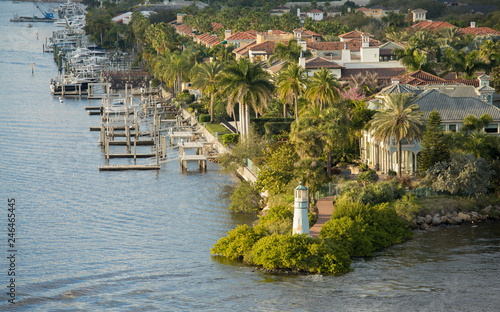 Quadro em tela View of the Harbour Island part of Tampa, Florida and waterfront.