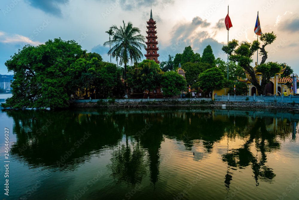 Buddhist temple on Westlake, Hanoi, Vietnam