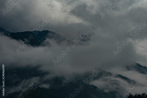 Fansipan Mountain in clouds, Sapa, Vietnam