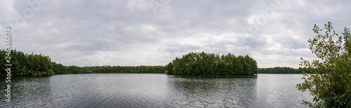 Panoramafoto des Heidesee in Bottrop  Deutschland