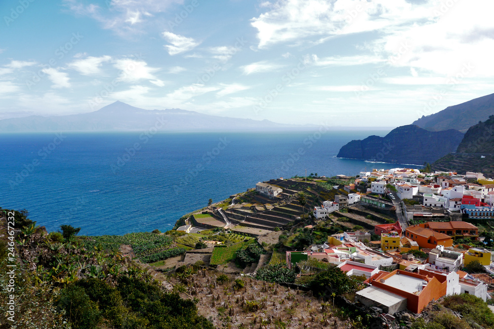 Tenerife and Teide as seen from Agulo, La Gomera, Canary Islands, Spain