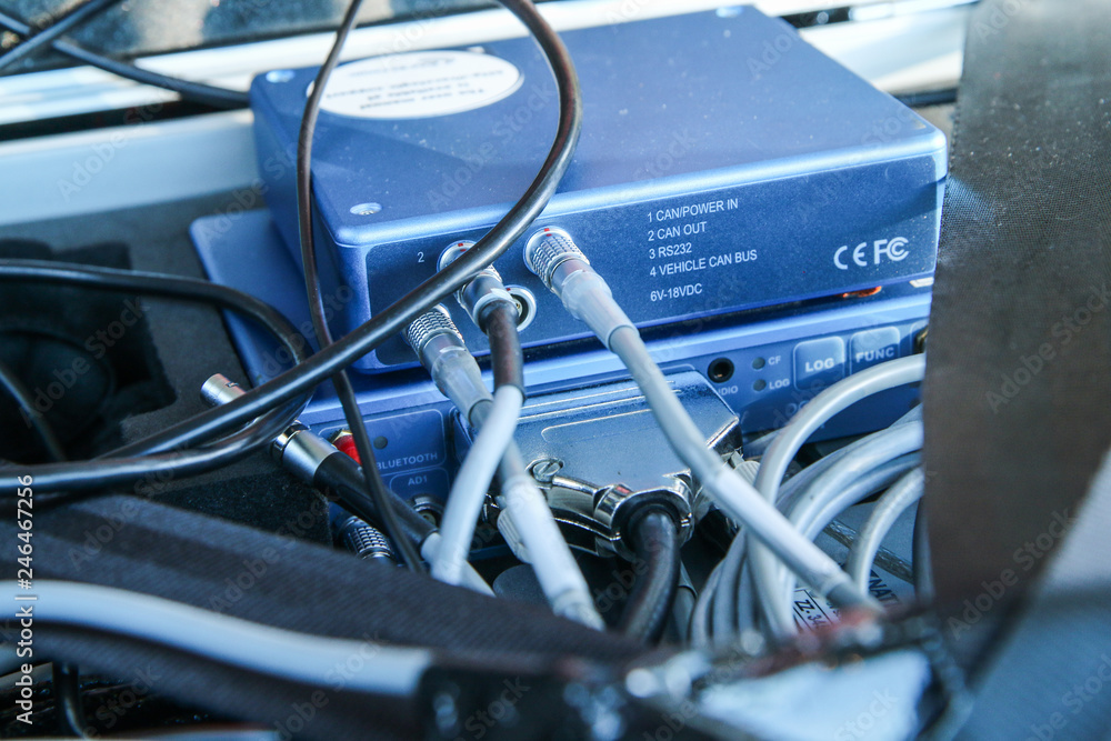 The picture shows part of the electronic measurement technology for ...